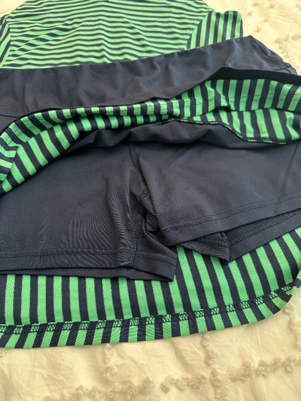Bollé Golf Tank & Skort Set Women's Large Green Navy Striped Athletic Tennis Out - Picture 3 of 11